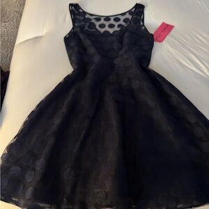 Betsey Johnson Black Mesh Dress